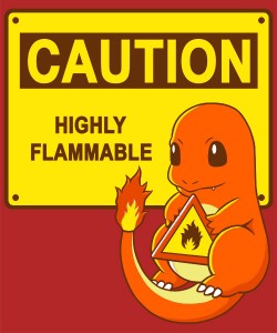 charmander caution